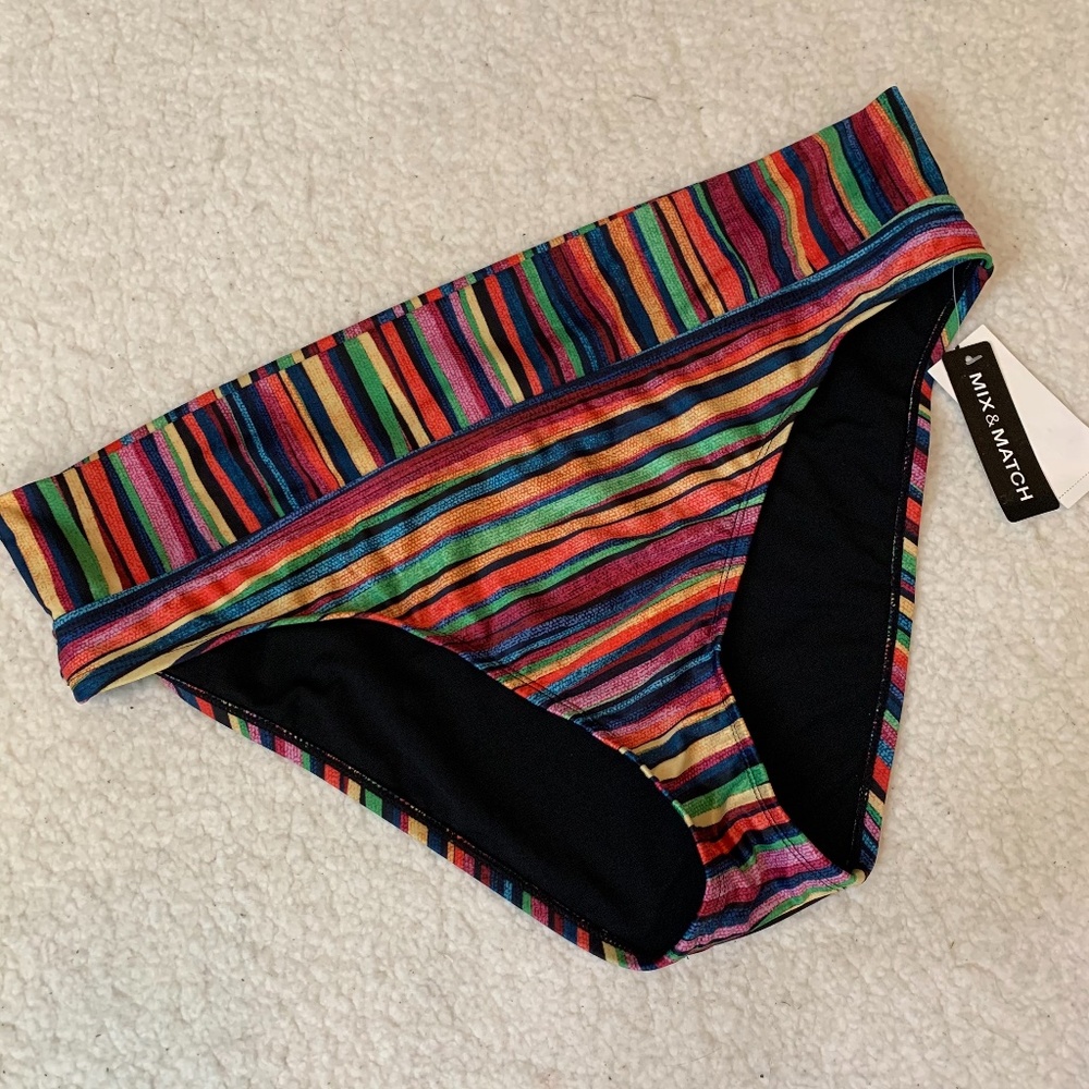 A.N.A Striped Mix N Match Swimsuit Bottoms XXL